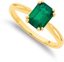 9ct-Created-Emerald-Ring Sale