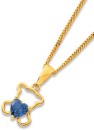 9ct-Created-Sapphire-Heart-Teddy-Bear-Pendant Sale