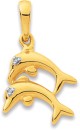 9ct-Diamond-Double-Dolphin-Pendant Sale