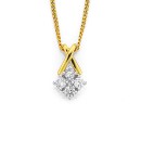 9ct-Diamond-Cluster-Pendant Sale