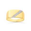 9ct-Diamond-Diagonal-Row-Ring Sale