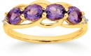 9ct-Amethyst-Diamond-Ring Sale