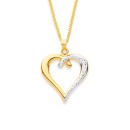 9ct-Two-Tone-Heart-Pendant Sale