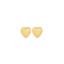 9ct-Diamond-cut-Heart-Stud-Earrings Sale