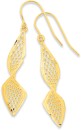 9ct-Diamond-Cut-Hook-Earrings Sale