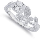 Sterling-Silver-Cubic-Zirconia-with-Butterflies-Ring Sale