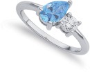 Sterling-Silver-Blue-Cubic-Zirconia-Ring Sale