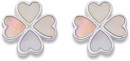 Sterling-Silver-Pink-Mother-of-Pearl-Heart-Clover-Studs Sale