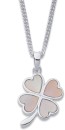 Sterling-Silver-Pink-Mother-of-Pearl-Hearts-Clover-Pendant Sale