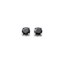 Sterling-Silver-Black-Cubic-Zirconia-Stud Sale