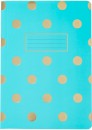 Whitcoulls-A5-Turquoise-Gold-Spots-Softcover-Notebook Sale