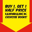 Warwick-Exercise-Books-Buy-1-Get-1-Half-Price Sale