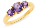 9ct-Amethyst-Trilogy-Ring Sale