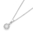 9ct-White-Gold-Diamond-Pendant Sale