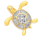 9ct-Diamond-Turtle-Pendant Sale