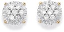 9ct-Diamond-Cluster-Stud-Earrings Sale