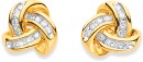 9ct-Diamond-Knot-Earrings Sale