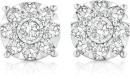 9ct-Two-Tone-Gold-Diamond-Round-Cluster-Stud-Earrings Sale