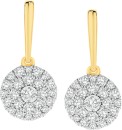 9ct-Diamond-Cluster-Drop-Stud-Earrings Sale