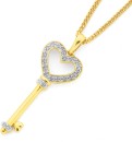 9ct-Diamond-Heart-Key-Pendant Sale