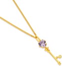 9ct-Amethyst-Diamond-Key-Pendant Sale