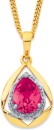 9ct-Created-Ruby-Diamond-Pear-Pendant Sale