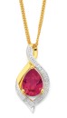 9ct-Created-Ruby-Diamond-Swirl-Pendant Sale