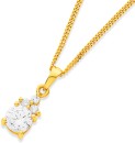 9ct-Cubic-Zirconia-Pendant-with-Cubic-Zirconia-Top Sale