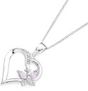 Sterling-Silver-Lavender-Cubic-Zirconia-Butterfly-Heart-Pendant Sale