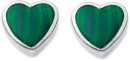 Sterling-Silver-Malachite-Heart-Studs Sale