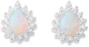 Sterling-Silver-Created-Opal-Cubic-Zirconia-Studs Sale