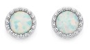 Sterling-Silver-Created-Opal-Cubic-Zirconia-Studs Sale