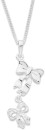 Sterling-Silver-Cubic-Zirconia-Bow-Drop-Pendant Sale