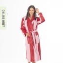 Amparo-Miya-Stripe-Bathrobe-Burgundy Sale