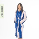 Amparo-Miya-Stripe-Bathrobe-Cobalt Sale