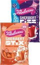 NEW-Fabulicious-25-Less-Sugar-Raspberry-Sherbert-Fizz-or-Fabulicious-Peaches-Cream-Sherbert-Stix-180g Sale