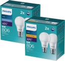 Philips-LED-Light-Bulb-9W-2-Pack Sale