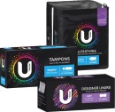 U-By-Kotex-Liner-Designs-30-Pack-Tampons-16-Pack-or-Ultrathin-Pads-8-16-Pack Sale
