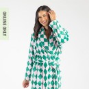 Amparo-Cleo-Diamond-Pink-Green-Plush-Robe Sale