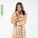 Amparo-Cleo-Diamond-Blue-Orange-Plush-Robe Sale