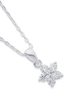 Sterling-Silver-Cubic-Zirconia-Flower-Pendant Sale