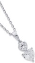 Sterling-Silver-Cubic-Zirconia-Hearts-Pendant Sale