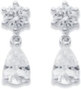 Sterling-Silver-Cubic-Zirconia-Drop-Earrings Sale