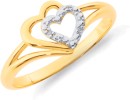 9ct-Diamond-Hearts-Ring Sale