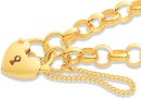 9ct-19cm-Belcher-Padlock-Bracelet Sale