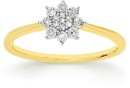 9ct-Diamond-Flower-Cluster-Ring Sale