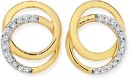 9ct-Diamond-Interlock-Circle-Stud-Earrings Sale
