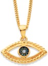 9ct-Blue-Rhodium-Diamond-Eye-Twist-Frame-Pendant Sale