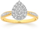 9ct-Two-Tone-Pear-Shaped-Ring Sale