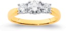 14ct-Element-Lab-Diamond-3-Stone-FGVS-Ring-Set Sale